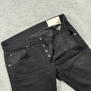 Rag & Bone Fit 1 Extra Slim Jeans Mens 31x30 Black Button Fly Made in USA